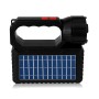Сонячна зарядна станція OK-718S-A з LED+COB ліхтарем 10 Вт, PowerBank, сонячна панель, 3 виносні лампи, акумуляторна ручна