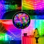 Світлодіодна RGB 10м гірлянда на ялинку або новорічного декору в будинку або на вулицю водонепроникна IP65 з керуванням SMART