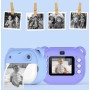Дитячий фотоапарат миттєвого друку JE-ET, 24 МП, термопринтер, синій