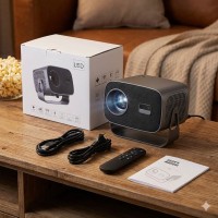 Портативний смарт-проєктор V8 4K на Android 11 з Wi-Fi 2.4G/5G і Bluetooth 5.0