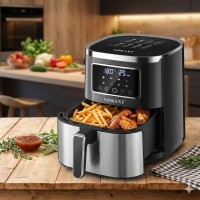 Аерофритюрниця Sokany SK 10052 1700Вт Аерогриль безмасляна мультипіч для приготування без олії 7 л з сенсорним керуванням