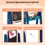 Дитячий двосторонній мольберт OLEOCA 4-в-1 з магнітною дошкою, крейдою дошки та набором аксесуарів