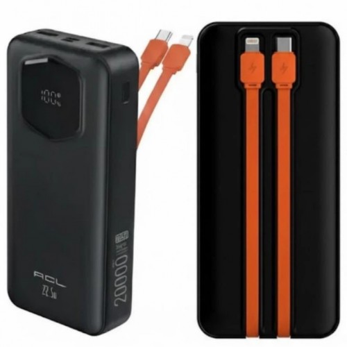 Внешний аккумулятор Power bank ACL PW-140 20000mAh PD22,2W+QC3.0 батарея быстрая зарядка Чёрный