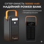 Повербанк на солнечной батарее JS-639CX 160000 mAh, 4 USB, фонарь