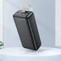 Повербанк Awei J111B 50000 mAh, 22.5W — портативний зовнішній акумулятор з швидкою зарядкою, 3 виходи, Li-Pol, чорний
