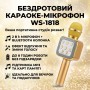 Караоке-мікрофон Bluetooth DM WS1818 з динаміками бездротова колонка мікрофон для співу Жовтий