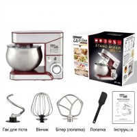 Міксер планетарний тістоміс Zepline ZP-105 стаціонарний з металевою чашею 3500 Вт.