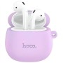 Беспроводные наушники вкладыши в кейсе HOCO EW45 + силиконовый кейс Кот Лиловый