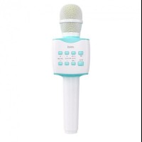 Микрофон с караоке, Bluetooth, AUX, 1200 мАч, HOCO BK5 Cantando, Голубой