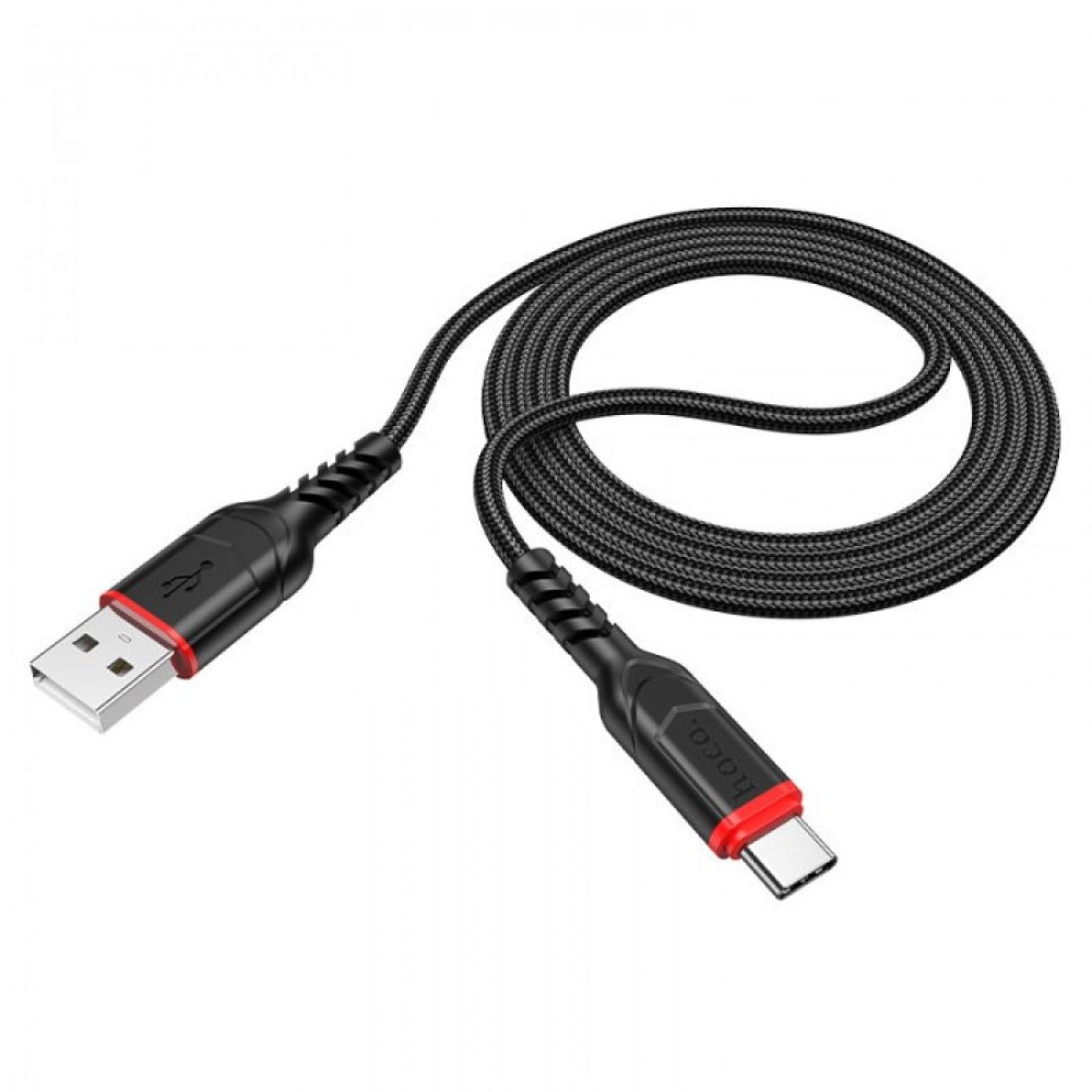 Кабель для зарядки HOCO X59 Type-C to Type-C Victory 60W data cable 1м Черный