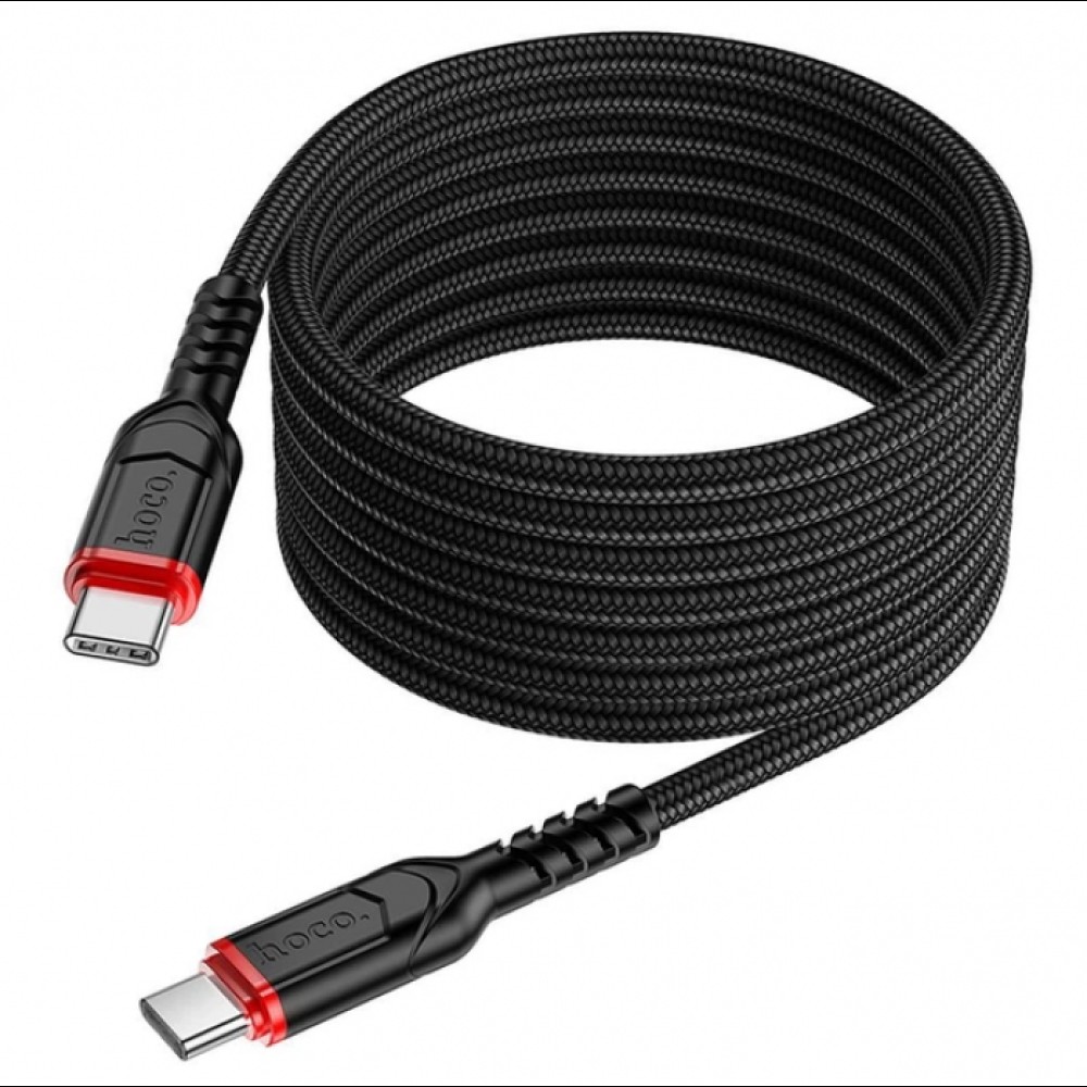 Кабель для зарядки HOCO X59 Type-C to Type-C Victory 60W data cable 2м Черный