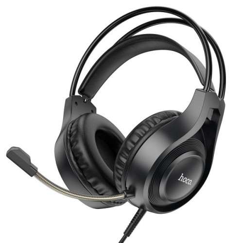 Игровые наушники с микрофоном HOCO W106 Tiger Gaming Headset проводные, с оголовьем Черные