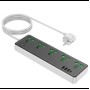 Сетевое зарядное устройство удлинитель Hoco AC13A 3 USB/ Type-C 5 розеток 1,5m Черный