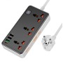 Сетевое зарядное устройство удлинитель HOCO AC8A 3 USB/ Type-C 3 розетки 1,5m PD/QC, 3A/30W