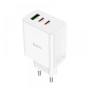 Сетевое зарядное устройство адаптер HOCO C126A Pure 1USB/2Type-C, 40W, поддержка быстрой зарядки PD/QC/FCP/AFC