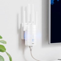 Портативный модем Репитер HOCO HI35 усилитель Wi-Fi сигнала на 4 антенны WiFi4, 300Mbps, 2.4 ГГц Черный