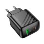 Сетевое зарядное устройство адаптер HOCO CS25A с кабелем Type C/Type C Rico 1USB/1Type-C, 20W/3A, поддержка быстрой зарядки