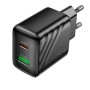 Сетевое зарядное устройство адаптер HOCO CS25A с кабелем Type C/Type C Rico 1USB/1Type-C, 20W/3A, поддержка быстрой зарядки