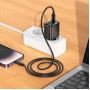 Сетевое зарядное устройство адаптер HOCO CS25A с кабелем Type C/Type C Rico 1USB/1Type-C, 20W/3A, поддержка быстрой зарядки