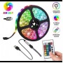Светодиодная лента с пультом 5 м, от USB, Strip CB-5050 / Силиконовая самоклеющаяся led лента