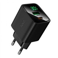 Сетевое зарядное устройство адаптер HOCO CS84A 1USB/1Type-C, 30W, поддержка быстрой зарядки PD/QC/FCP/AFC Черный