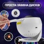 Проєктор зоряного неба Galaxy Projector з 13 змінними слайдами, таймером сну та LED-проекцією, що обертається