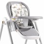 Дитячий стільчик-шезлонг 2в1 для годування і відпочинку з регульованою спинкою, тацею й коліщатками