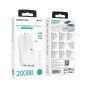 Powerbank BOROFONE BJ57A с быстрой зарядкой 22.5W 20000 mAh + кабели Type-C/Lightning Белый
