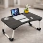 Портативний складаний столик для ноутбука + тримач під склянку, регульована робоча поверхня