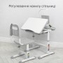 Дитяча металопластикова парта-ростишка зі стільчиком з регулюванням висоти та лампою Bambi M 4428-11 Сірий