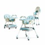 Дитячий стільчик-трансформер F005 для годування, ігровий і обідній, 3-в-1, блакитний