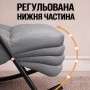 Регульоване крісло-гойдалка Y-03, з підставкою для ніг і підголівниками, для відпочинку вдома, сіре