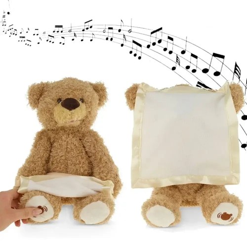 Інтерактивна м'яка іграшка "Медмедик, що «Говорить»/Ведмедик, який грає в хованки 33 см