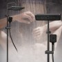 Змішувач для ванної кімнати з душовим гарнітуром Shower Set AND YLN16001H, чорний матовий