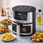 Аерогриль Silver Crest SC-8855S 8 л 4200 Вт сенсорне керування Hot Air Technology фритюрниця без олії