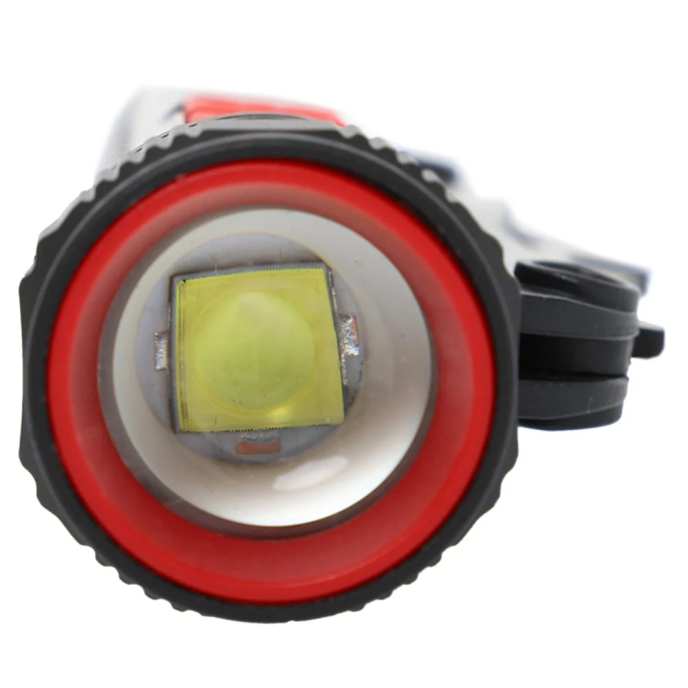 Ліхтарик ручний мультифункціональний світлодіодний акумуляторний X-BALOG DT-001 з ножем, склобоєм і кліпсою, USB Type-C, чорний