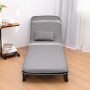 Розкладне крісло-ліжко 2в1, сіре (80х65/190х65 см), з подушкою/Речовина односпальна ліжко
