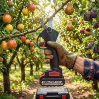 Електричний секатор VOLLYX в кейсі + 2 акумулятори / Ножиці садові / Електросекатор для саду