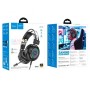 Игровые геймерские наушники для ПК с микрофоном и подсветкой HOCO W110 Черный