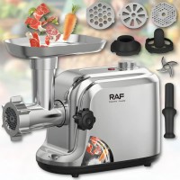 Электрическая мясорубка с функцией реверса, решетками для фарша и металлическим лотком RAF R.3398 1200W