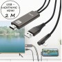 Кабель-адаптер HOCO UA14 USB - Lightning - HDMI, 2 м, 1080P HD