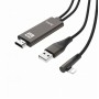 Кабель-адаптер HOCO UA14 USB - Lightning - HDMI, 2 м, 1080P HD