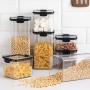 Набір контейнерів для зберігання сипучих продуктів Food Storage Container, 6 шт., герметичні пластикові ємності з кришками