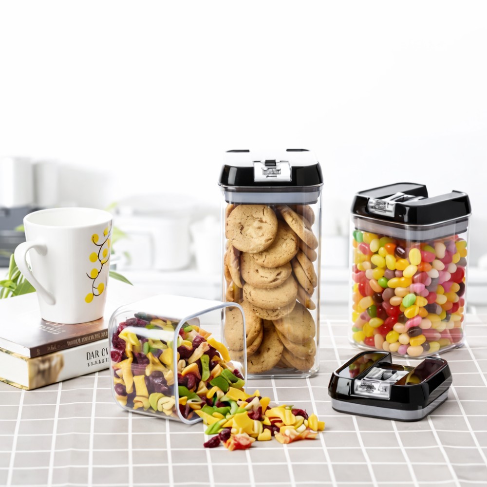 Набір контейнерів для зберігання сипучих продуктів Food Storage Container, 6 шт., герметичні пластикові ємності з кришками