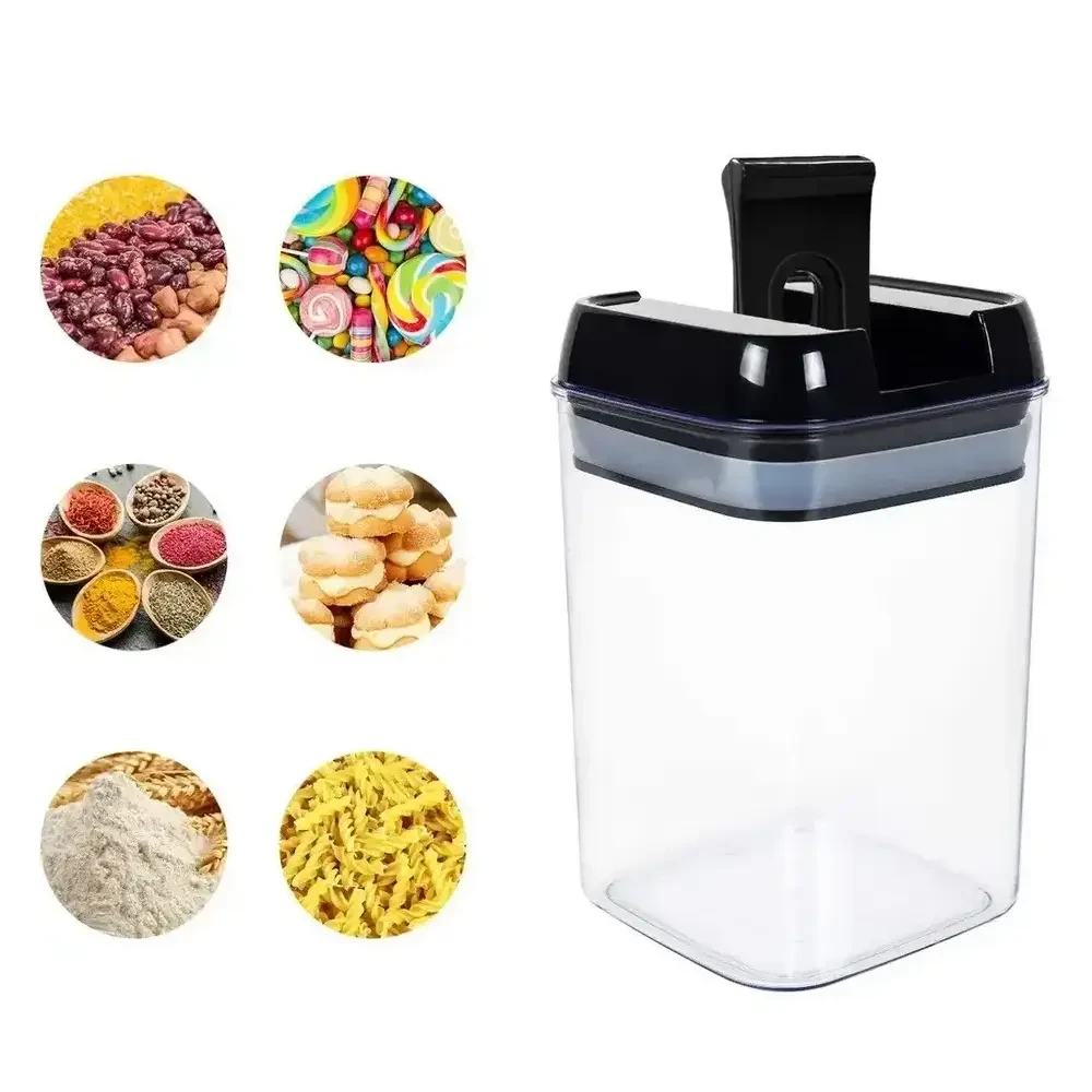 Набір прозорих контейнерів для сипких продуктів 5 предметів FOOD з кришками