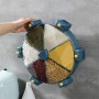 Карусель для зерен настінна з обертанням 360° Kitchen Storage Box 6-в-1 кухонний набір для круп з кріпленням
