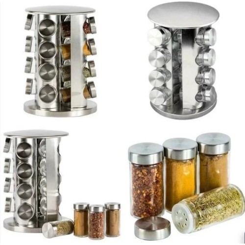 Набір для спецій Spice carousel, 16 ємностей (баночок) і Підставка для спецій