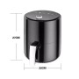 Безмасляная фритюрница со съемной чашей Air Fryer BW-3011 Аэрофритюрница без масла с таймером и чашей 3.2л