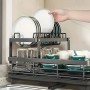 Органайзер-сушилка для посуды 2-х уровневый 102-30 / Сушка для посуды с поддоном / Настольная сушилка