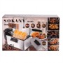 Электрическая фритюрница SOKANY WJ-800, 3,5 л, 2000 Вт, с крышкой, съёмной чашей и защитой от перегрева